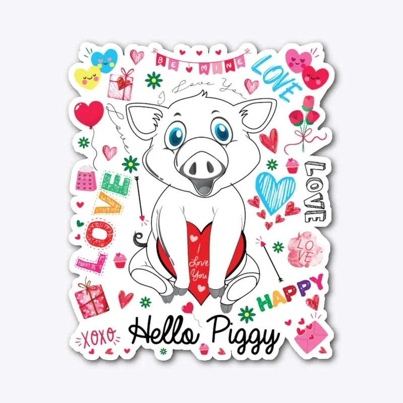 Hello Piggy Love Notes Valentine Gift