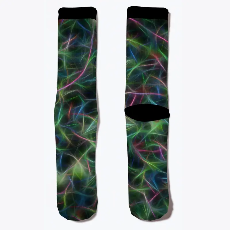 Neon Glow Printed Leggings for Women