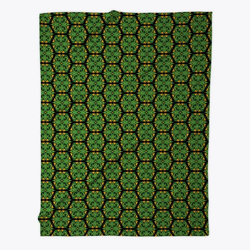 Green Yellow Flower Pattern